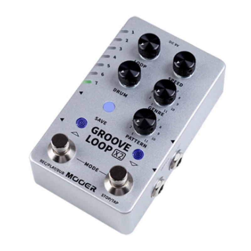 Mooer Stereo Looper Groove Loop With 14 Save Slots Drum Machine Pedal 121 Different Drum 10-minute Capacity Per Track