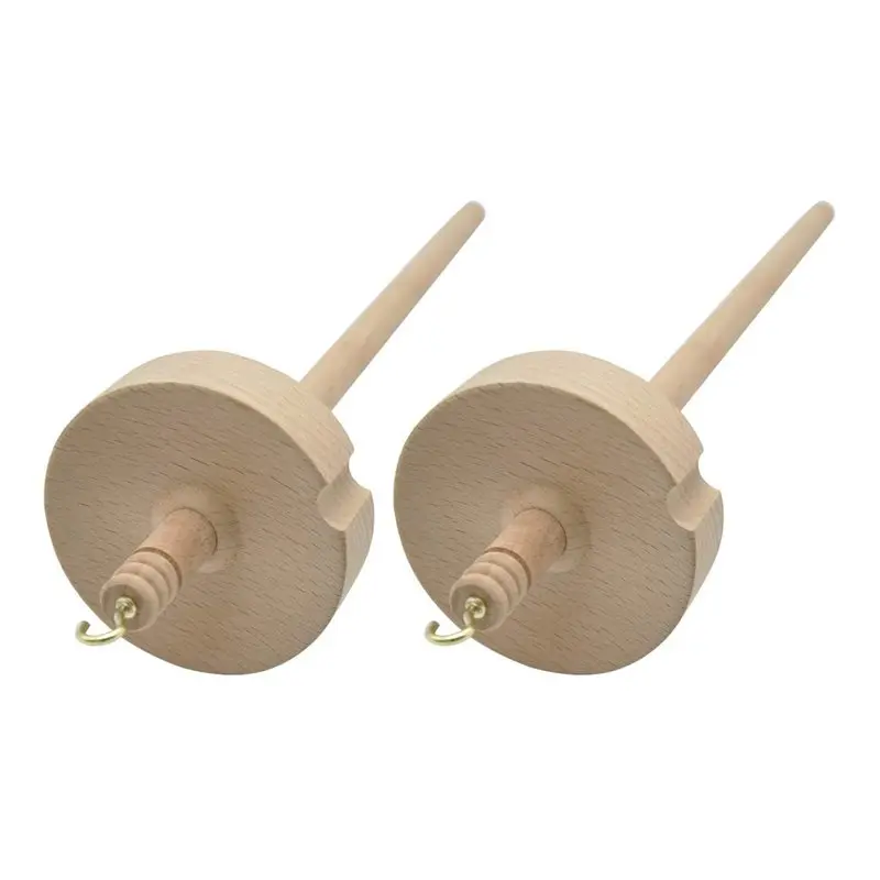 ABGE-8Pcs Drop Spindle For Spinning Wool Yarn Spin Top Whorl Drop Spindle Hand Carved Wooden Tool For Beginners