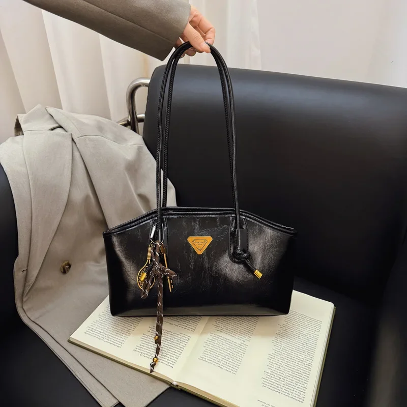 

2025 Women's New Fashion High-End Underarm Handbag - Simple Design Spacious Shoulder/Crossbody Tote