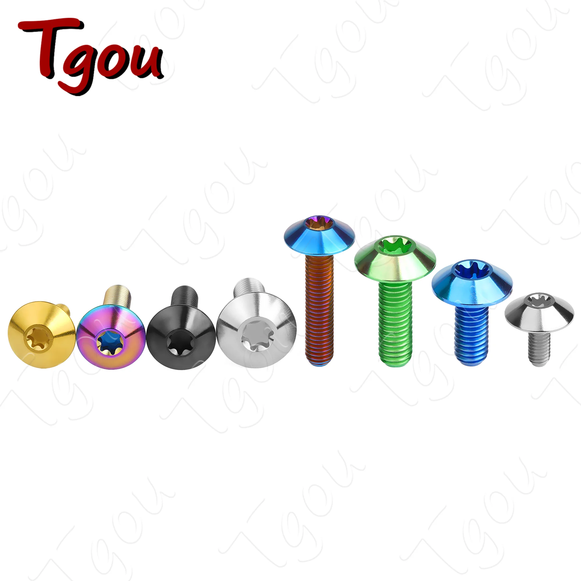 Tgou Titanium Bolt M5x12/15/20/25mm Torx T25 Head Screw for Motorcycle Bicycle 2pcs