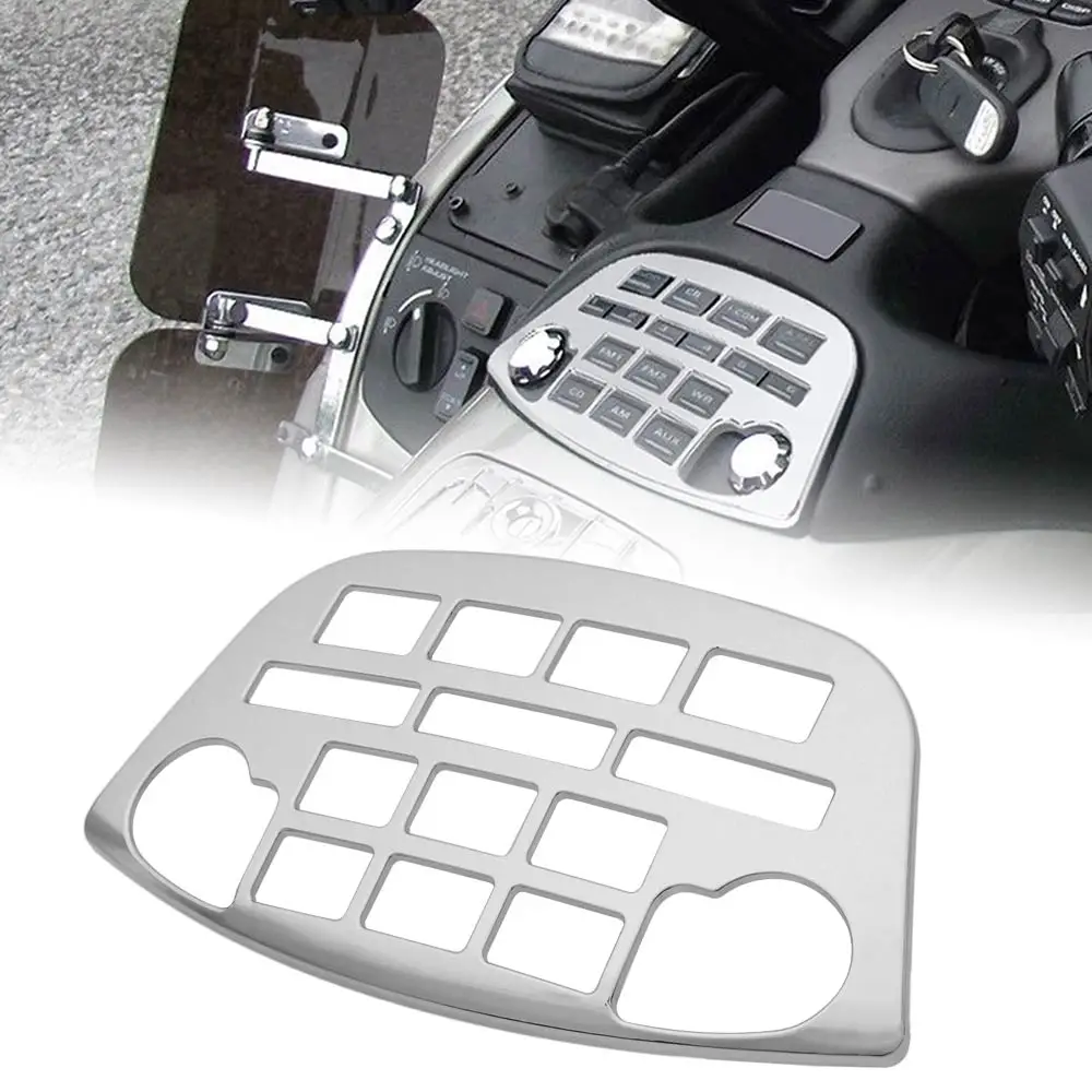ABS Chrome Motorcycle Radio Control Accent Panel Trim Cover Fits For Honda Goldwing GL1800 GL 1800 2001-2011 Accessories