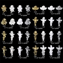 10Pcs Baroque Angel Baby Nail Art Decoration Classical Pearl Resin Cupid Manicure Charms Part Jewelry 3D Design Nail Accessories