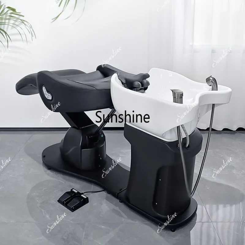 Barber shop massage shampoo bed hair salon special ceramic basin flush bedTJ