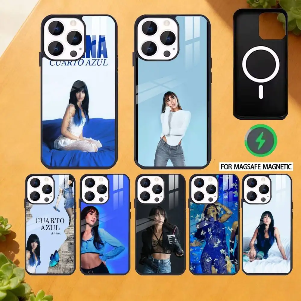 

A-Aitana C-Cuarto Azul Phone Case For iPhone 17 16 15 14 13 12 Pro Max Plus for Magsafe Mirror Wireless Magnetic Cover