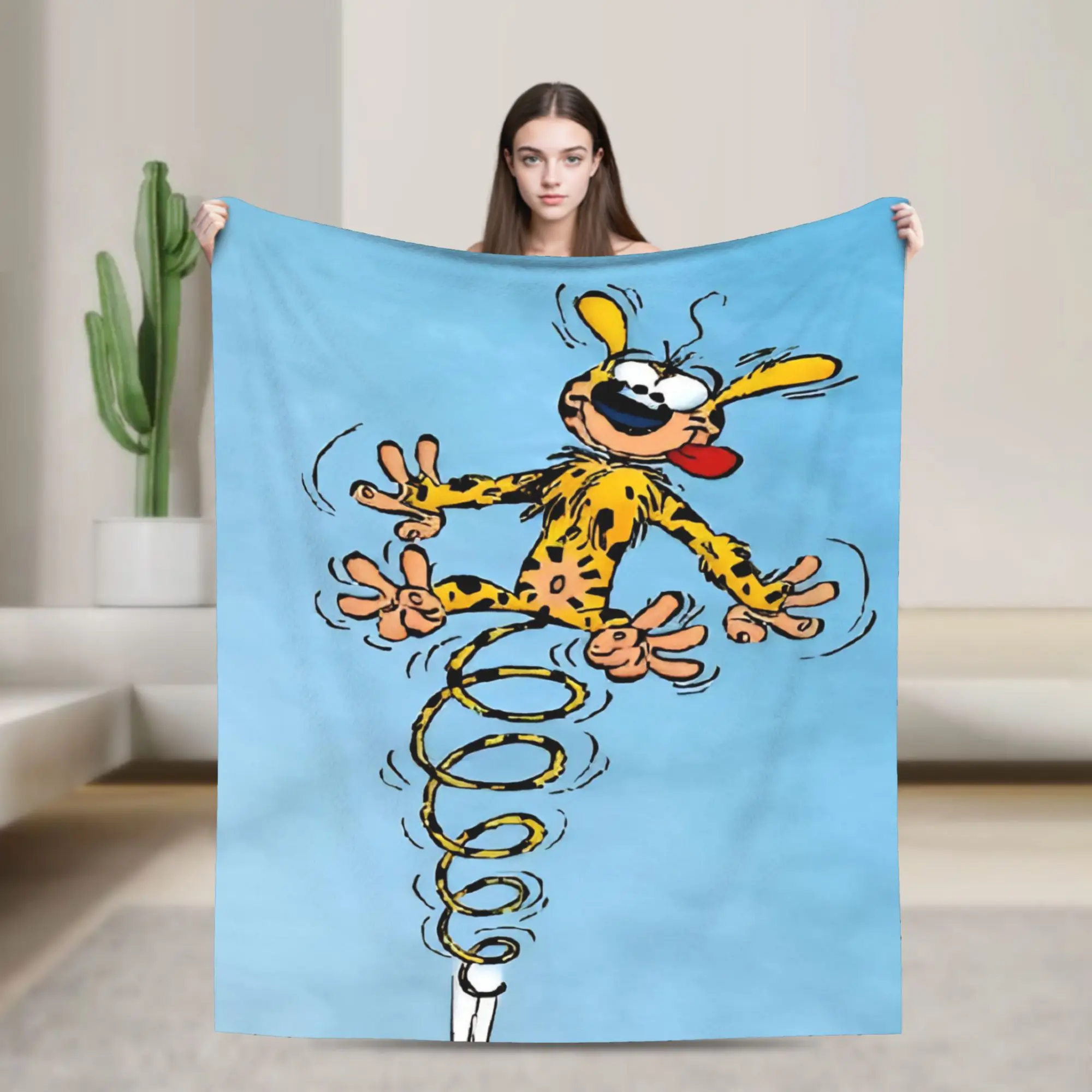 Marsupilamis Blankets Flannel  Multifunction Super Soft Throw Blankets for Bedroom Quilt