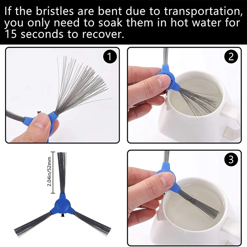 Roller Brush Side Escovas Filtros para Robot Aspirador, Peças de Reposição, Coredy R3500S, R550, R650, R700, Acessórios