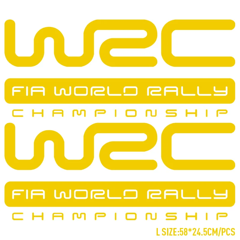 2Pcs WRC FIA WOELO RALLY Racing Car Stickers Auto Vinyl Film Decals For Auto Bumper Windows Motorcycle Laptop Car Accessories - view 5