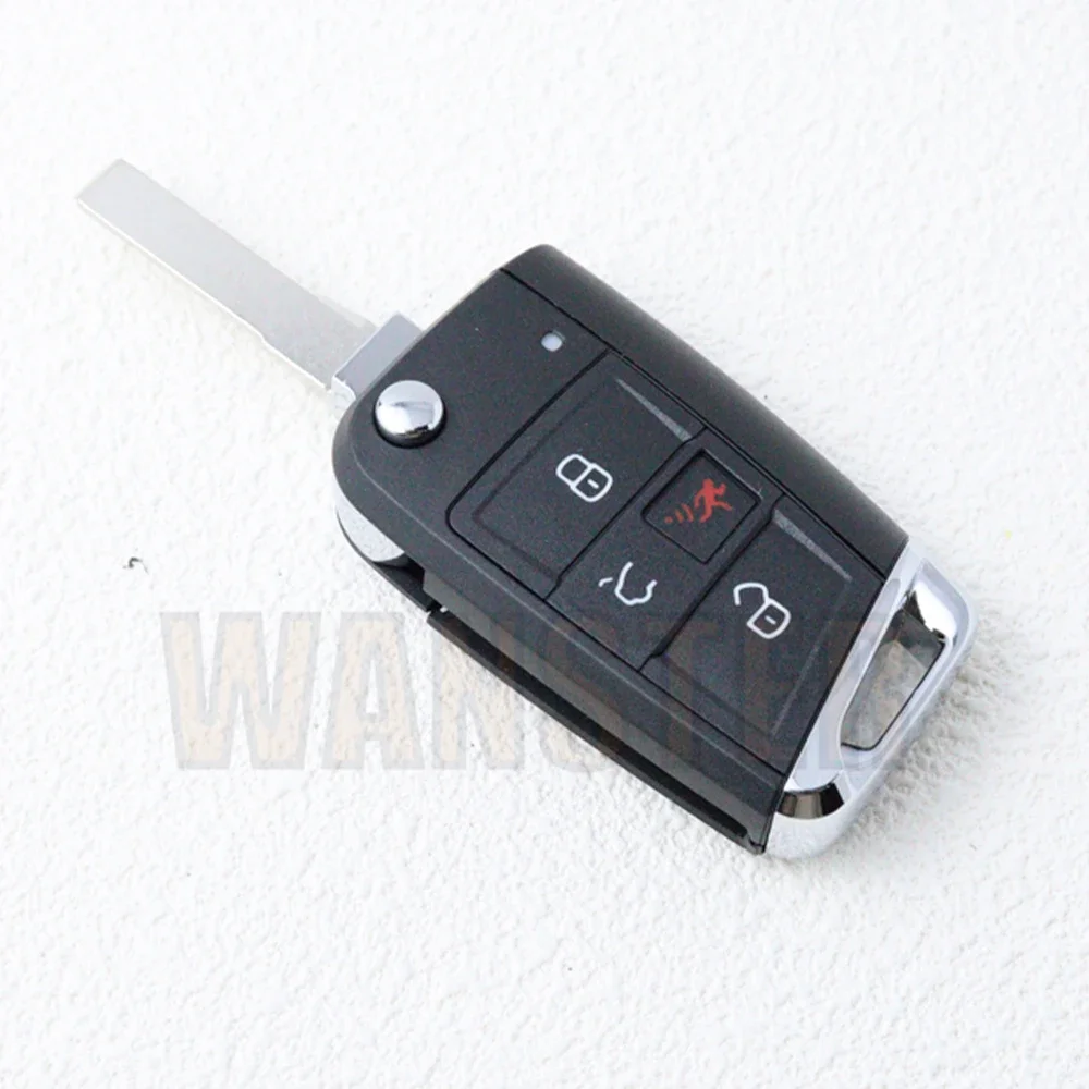 4 3 Bottons Car Key Fob custodia Shell per VW Volkswagen Golf MK7 Tiguan GTI Car Flip chiave a distanza pieghevole MQB48