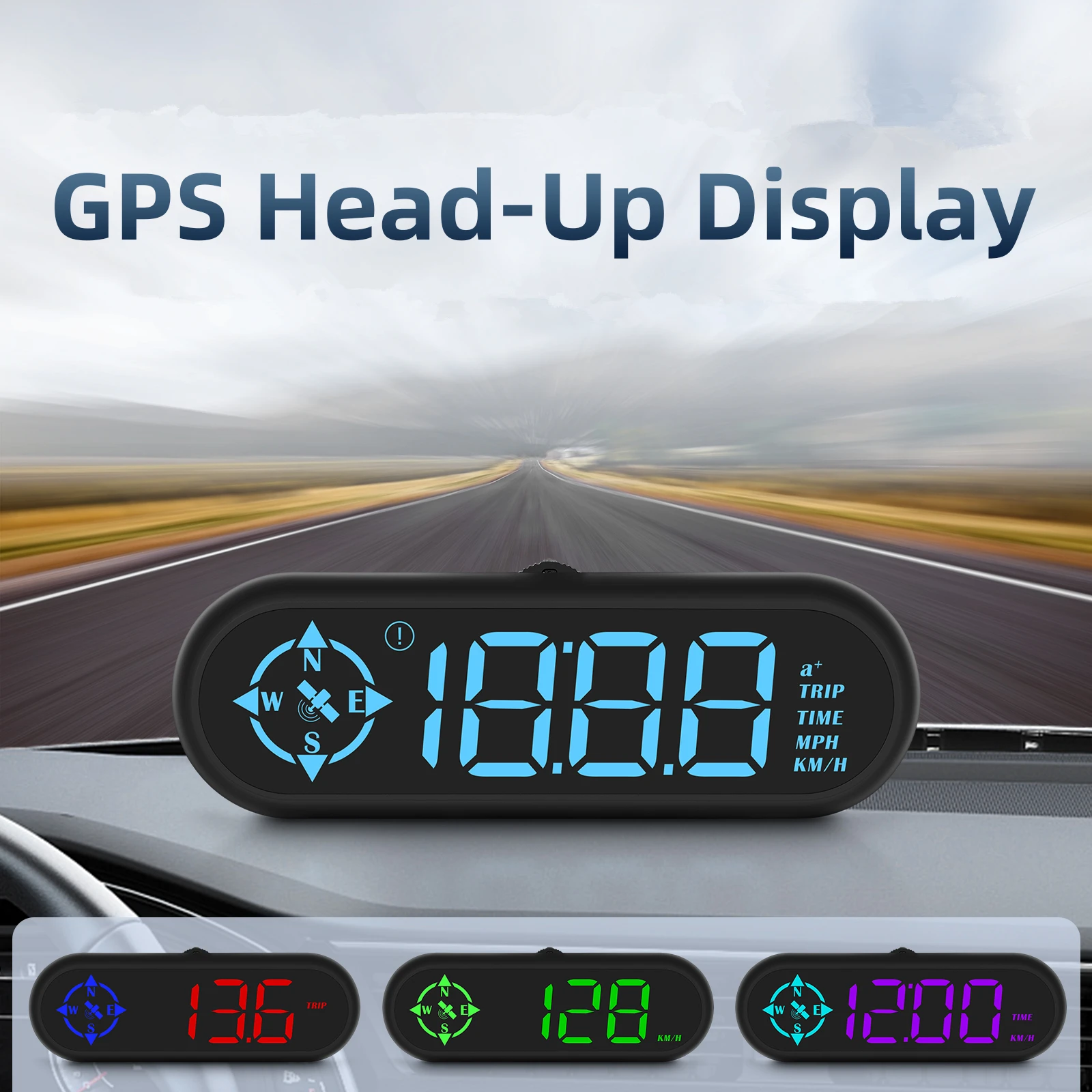 

Car GPS Gauge Head-Up Display Automotive Electronics HUD Projector Display Digital Car Speedometer Tachometer for All Cars