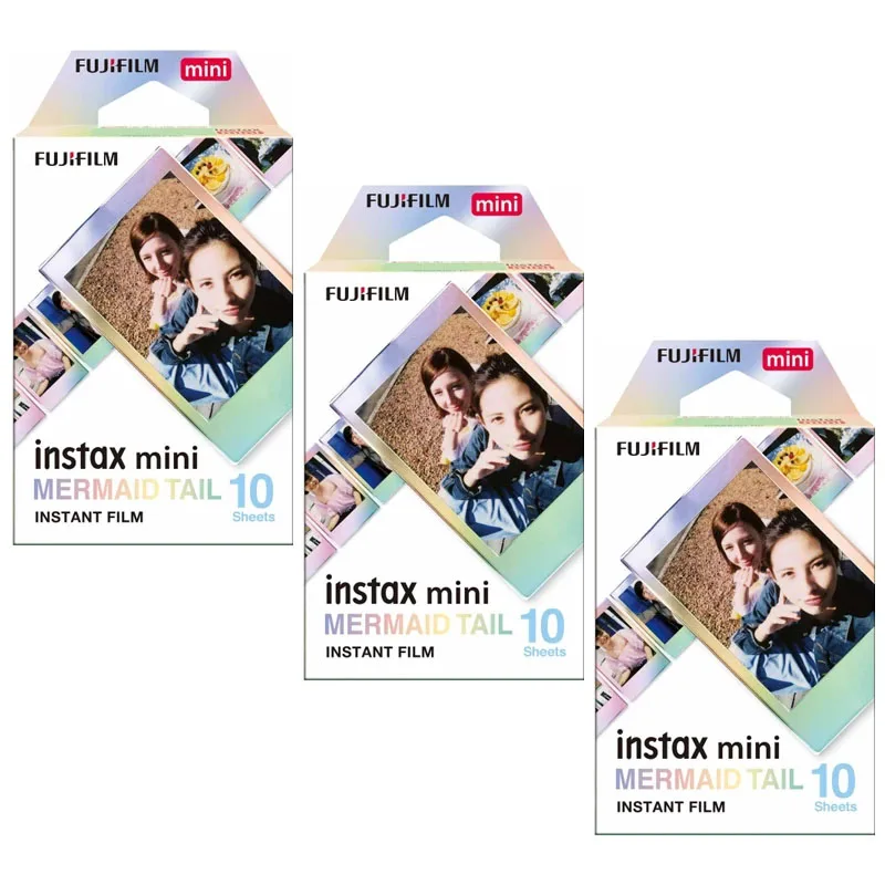 جديد 10 أوراق فوجي فيلم Instax Mini 11 9 8 حافة بيضاء أفلام اللون فيم قوس قزح الكرتون ل Instax كاميرا أحادية اللون