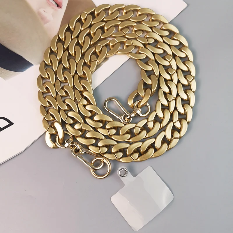 Long Crossbody Lanyard Mobile Phone Hanging Rope Tuhao Gold Matte Gold Hanging Chain Bag Phone Case Universal Anti Loss Lanyard