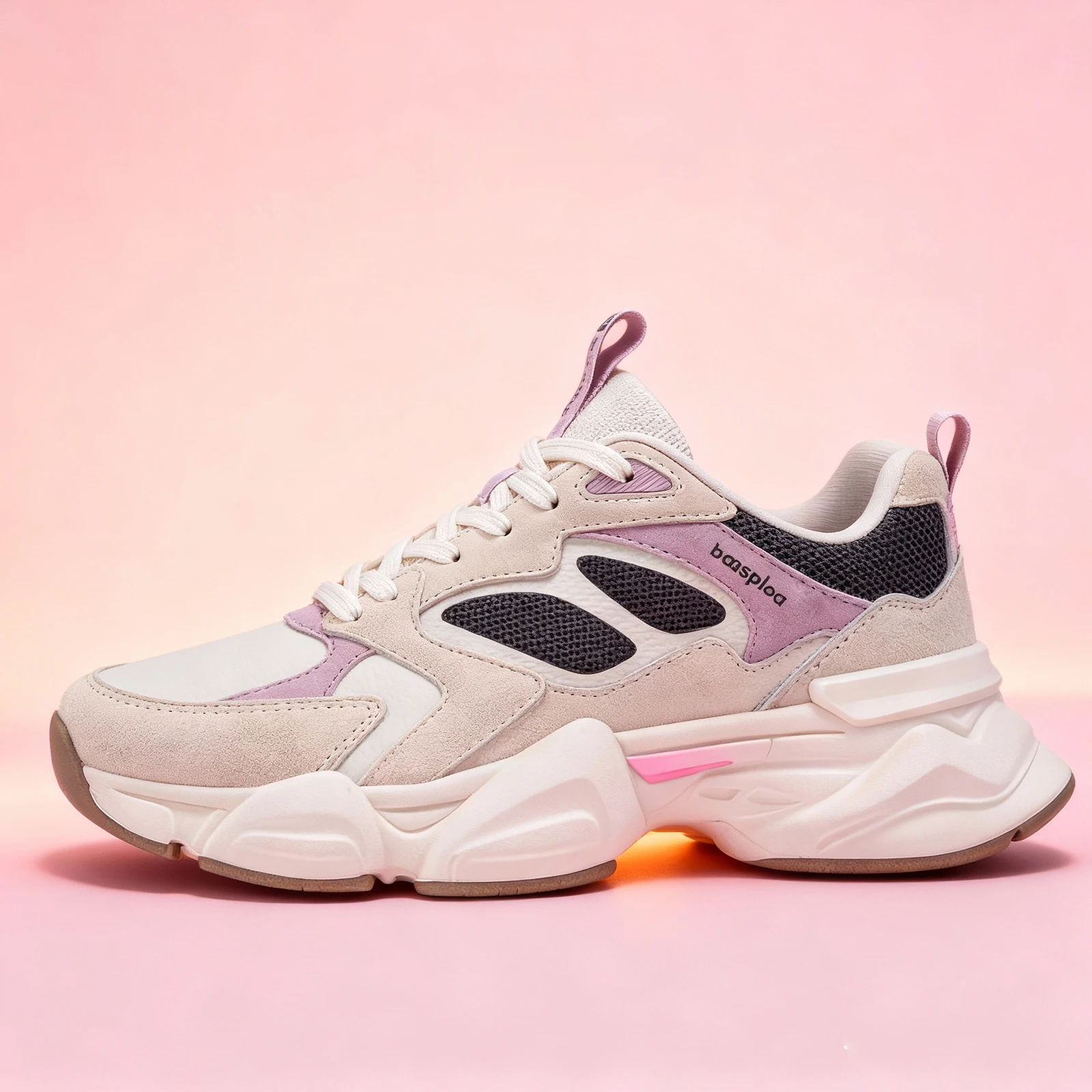 

Baasploa Women Walking Sneakers 2025 Winter Comfort Leather Casual Shoes Female Fashion Solid Color Height Increase Sport Shoes