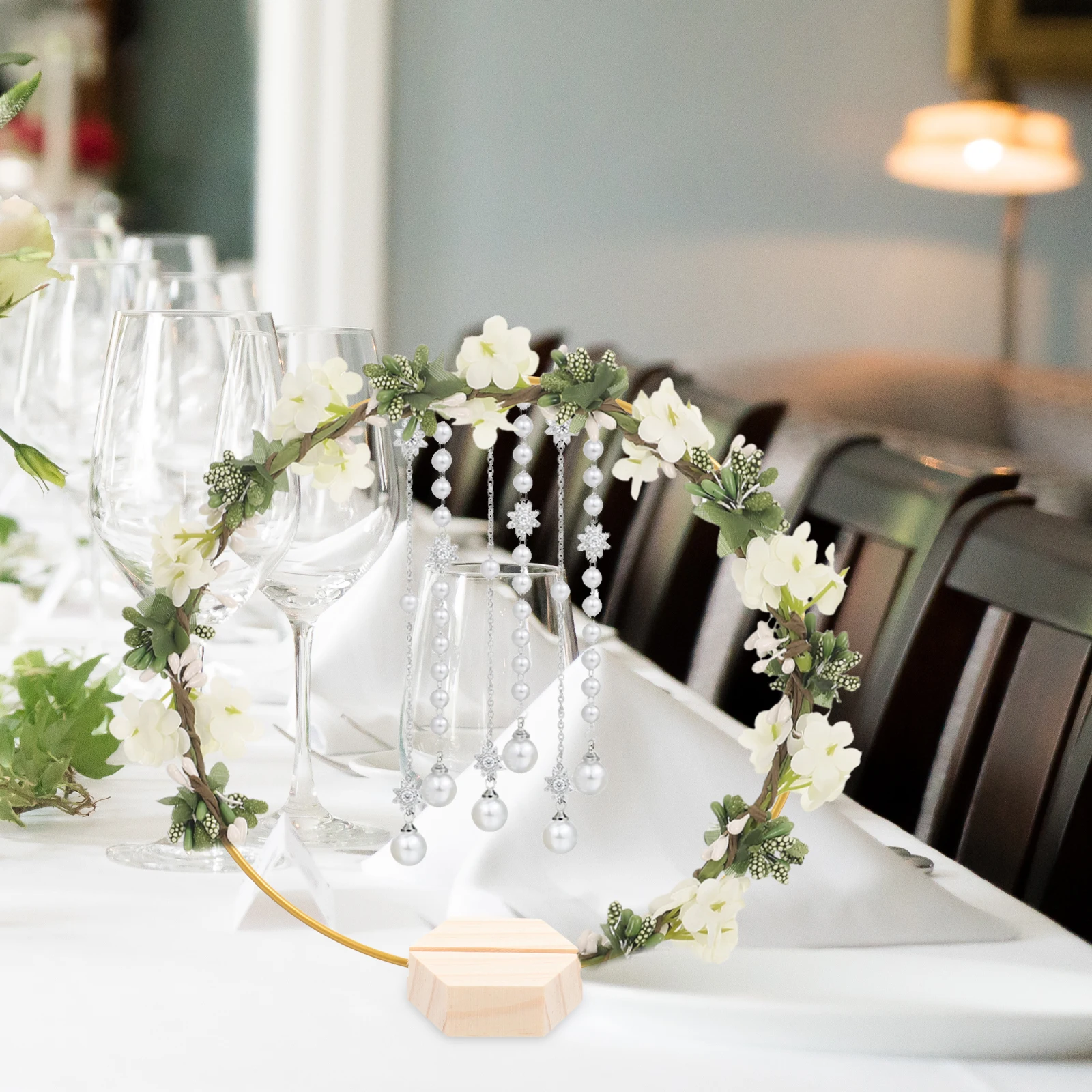 

20cm Golden DIY Craft Rings Center Pieces Wedding Centerpieces Floral Table Decor Metal Wreath Wedding Centerpiece Base