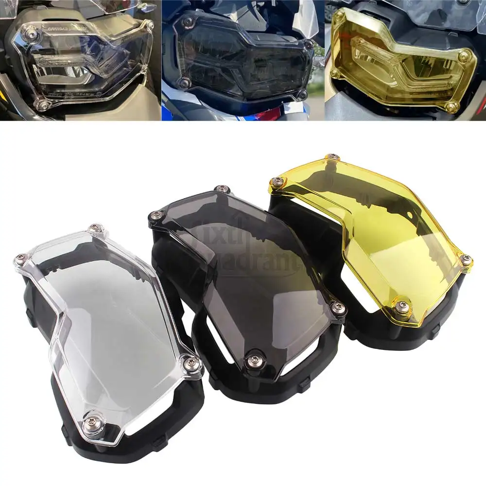 Motorcycle Headlight Screen Protective Cover Black+Smoke/Clear/Yellow For BMW F750GS - K80 F850GS - K81 F850GS adventure - K82