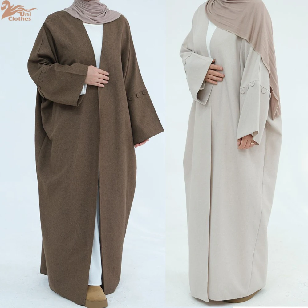 

Ramadan Saudi Arabia Losse Muslim Women Modest Dress Eid Dubai Plain Abaya Fashion Islam Travel Outerwear Turkey Moroccan Kaftan