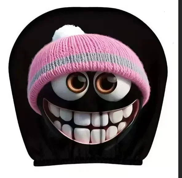 2 Pieces Of Best Selling Hooded Emoticon Car Headrest Covers A Must Have For Your Journey Stain Proof And Oil Proof