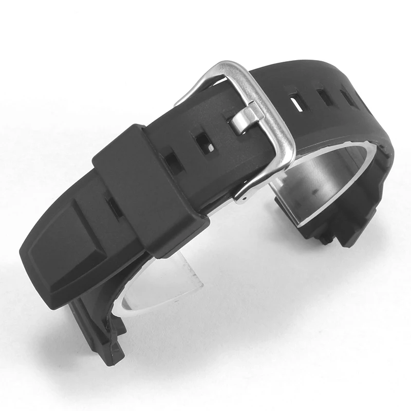 Black Silicone Watch Strap For C-ASIO PRG-270/500 PRW-2500/3500/5100 Waterproof Rubber Wristband Pin Buckle Bracelet