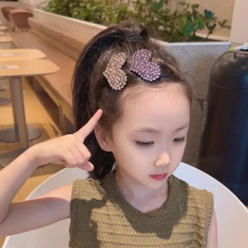 1 Stück Neue, bezaubernde Prinzessinnen-Haarspangen mit doppeltem Herz für Mädchen, Kinder-Haarschmuck, Haarklammern, BB-Haarspangen, Haaraccessoires – Detail 9