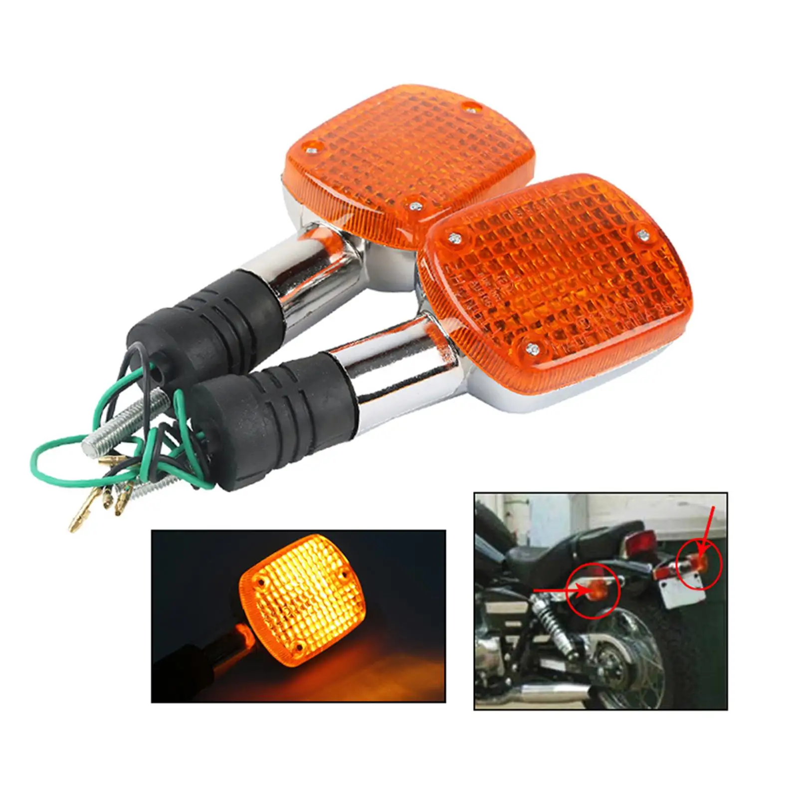 2x Motorcycle Turn Signal Lights Accessories for Honda Vtx1300 Vtx1800 Shadow VT400 VT600 VT750 VT1100 Steed Vlx400 Vlx600