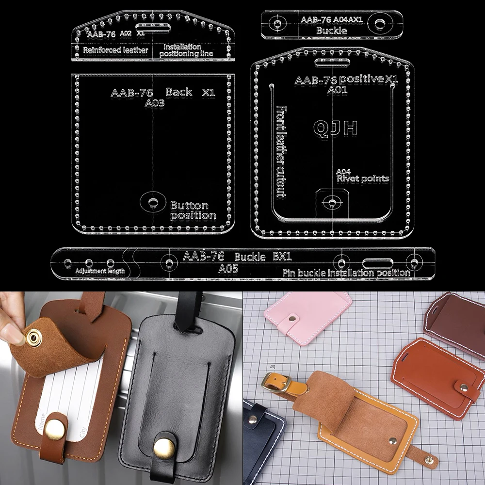 Leatherwork Templates - DIY Kaartentas Sjablonen, Acryl Patroonmallen voor