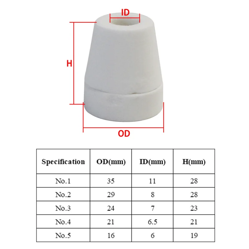 10Pcs Ceramic Tapered Beads Porcelain Insulator for Heating Wire 6/6.5/7/8/11mm Dia （Defective Does Not Affect Use）