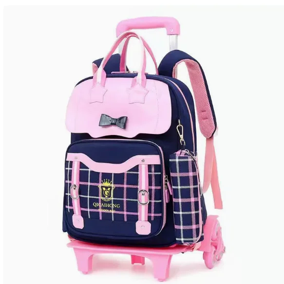 School Trolley Bag For Girls School Wheeled Bag Children School Wheeled Backpack Student School Rolling Backpack Bag For Girls
