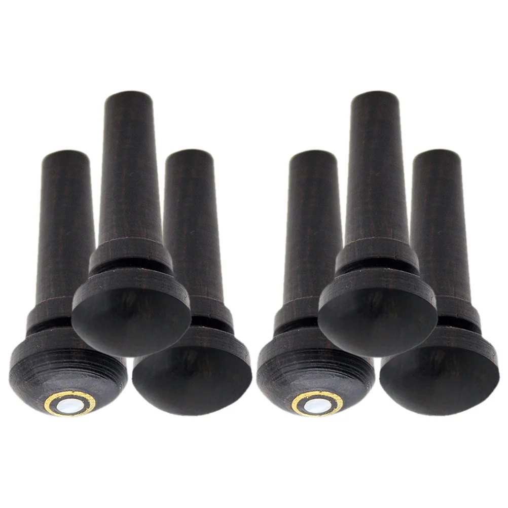 

6Pcs Violin Ebony Tailpiece Pegs Replacement Plugs Durable Fine Tuners Violin Parts and Spare Accessories Instrument Parts