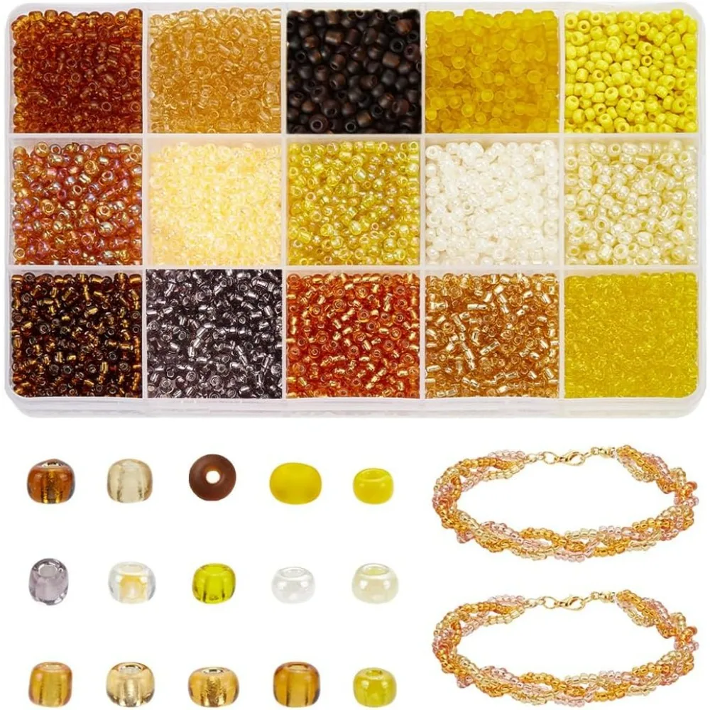 

4465 шт., 15 цветов, стеклянный бисер, 3 мм, круглые крошечные бусины, поясные бусины, мини-разделительные бусины, маленькие бусины, свободные бусины для браслета