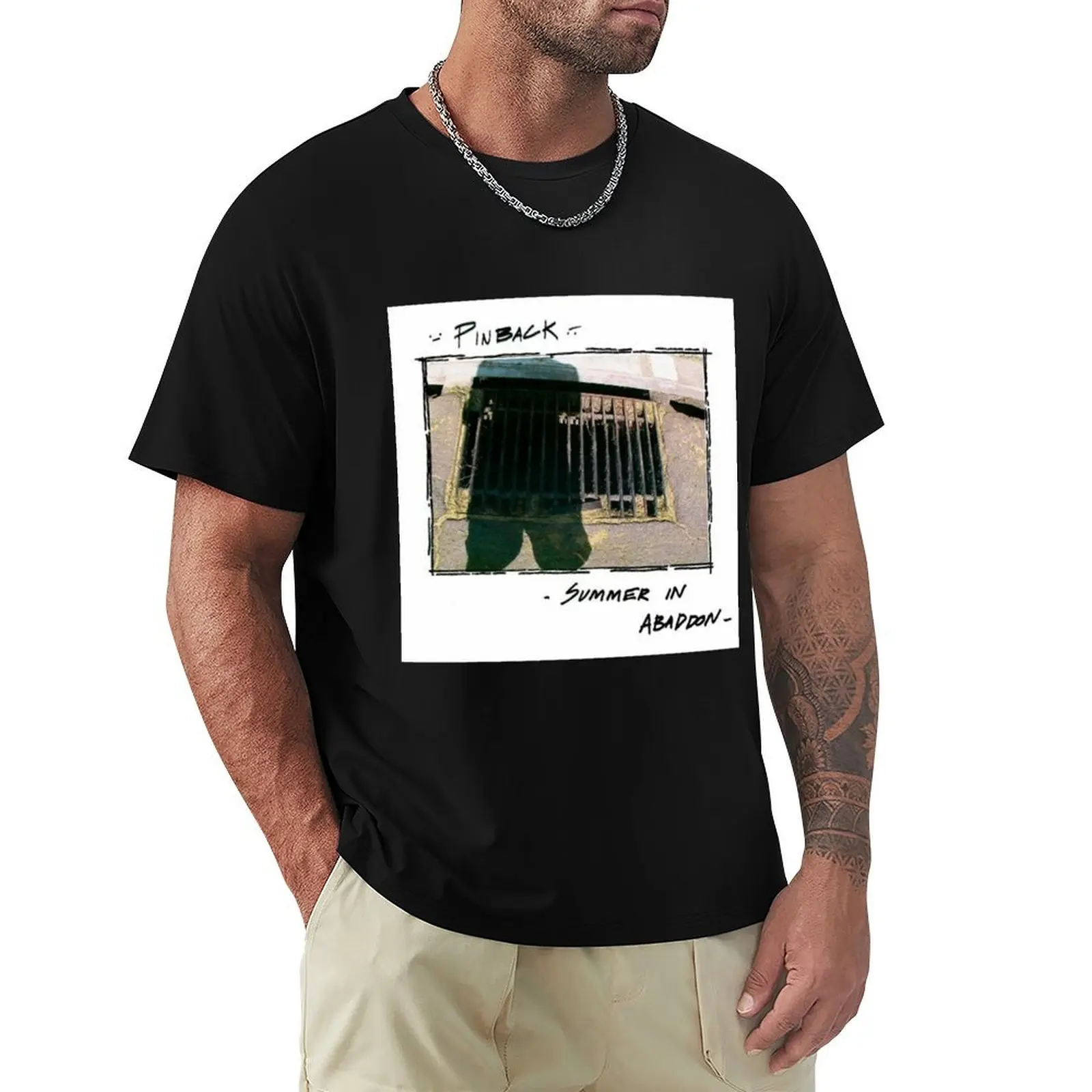 

Pinback Summer In Abaddon T-Shirt custom t-shirts blue lock anime tshirt Men's t shirts