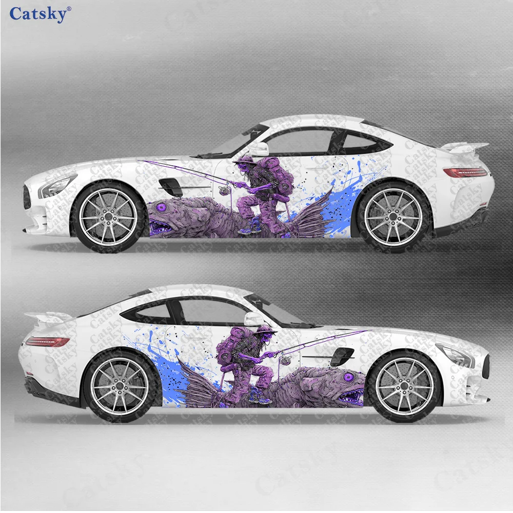 

Наклейки с изображением скелета рыбака, 2 шт., подходят для автомобилей и грузовиков, прочные, устойчивые к выцветанию, легко устанавливаются и снимаются - улучшают внешний вид.