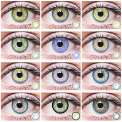 2pcs Coloured Contact Lenses with Graduated for Eyes Change Color Beautiful Pupil Cosmetic Green Blue Lens Hydrogel Contacts