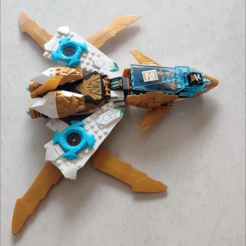 Golden Dragon Jet fighter model building block toys Christmas gifts Birthday gifts