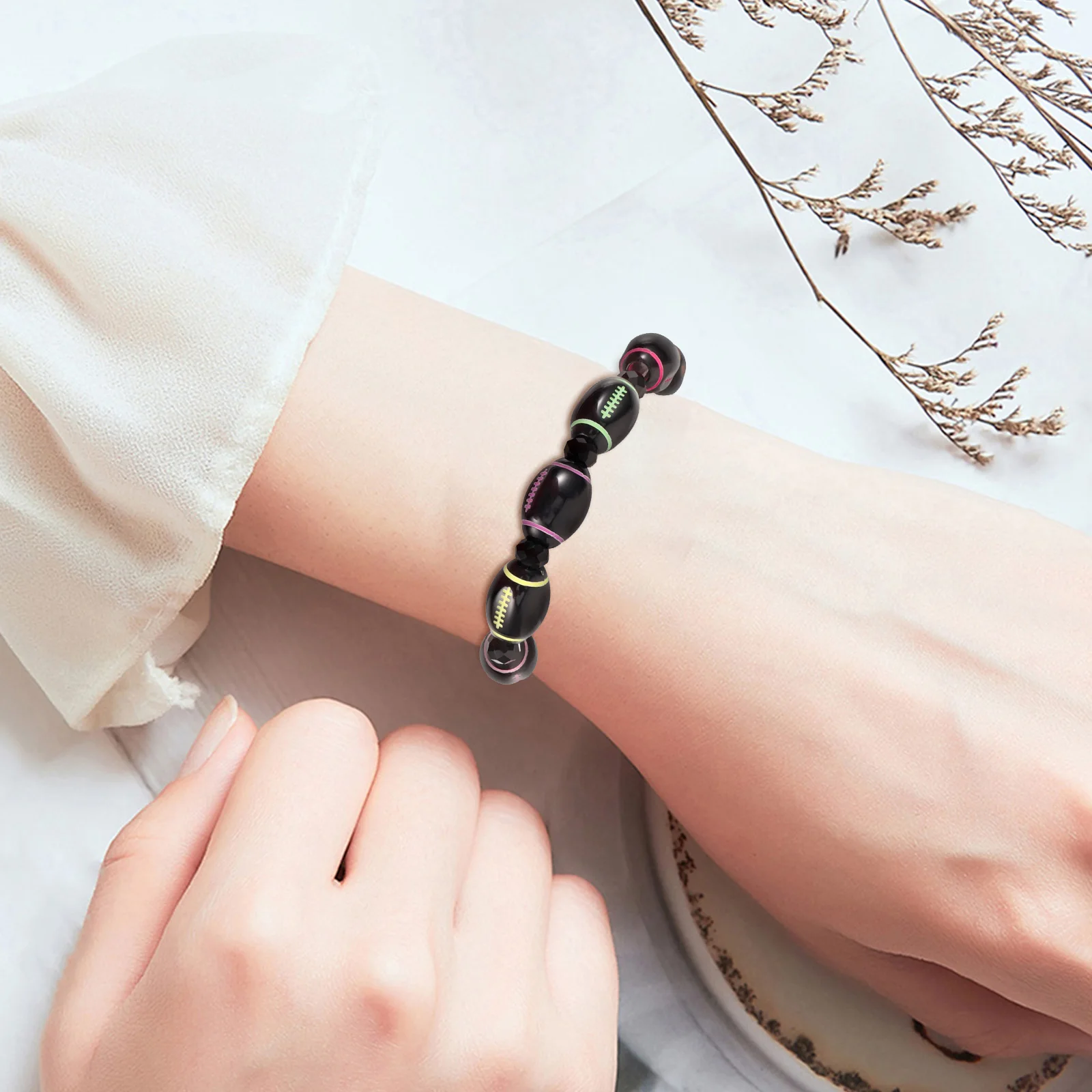 

Sports Bracelet Decorative Portable Wrist Accessories Ball Bracelets Wear Resistant Straps Stylish For Men Women Safe Durable