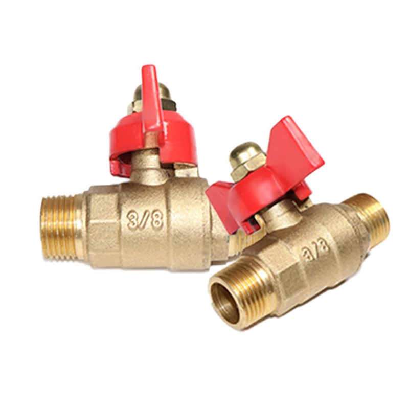 1pc Butterfly Stem Brass Ball Valve 1/4