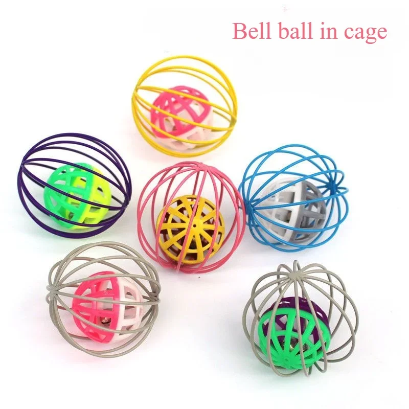 Pet Cat Toy Cage Bell Ball for Self Pleasure Relaxation Cat Vocalizations Toy Ball