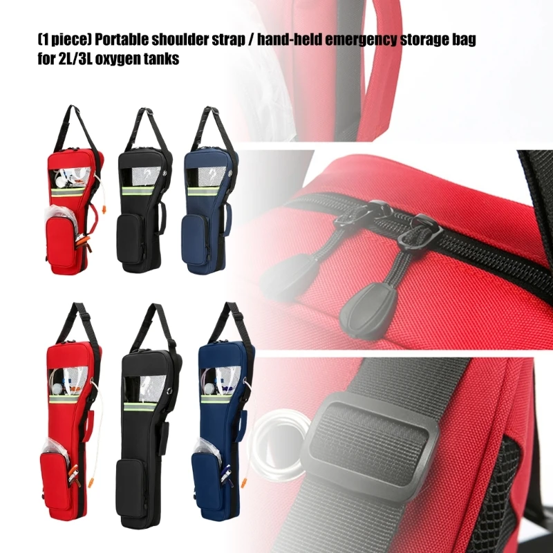 Portable Oxygen Carrying Case Strong Oxford Water Resistant Bag with Adjustable Shoulder Strap Suitable for 2L 3L K1KF
