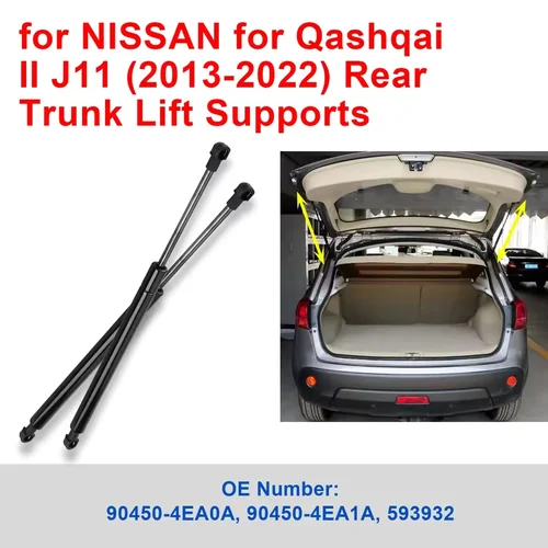Imagen 2 del producto 2 uds para Nissan Qashqai II J11 2013-2022 barra de soporte de elevación de maletero trasero amortiguadores de resorte de Gas varilla 904504 EA0A