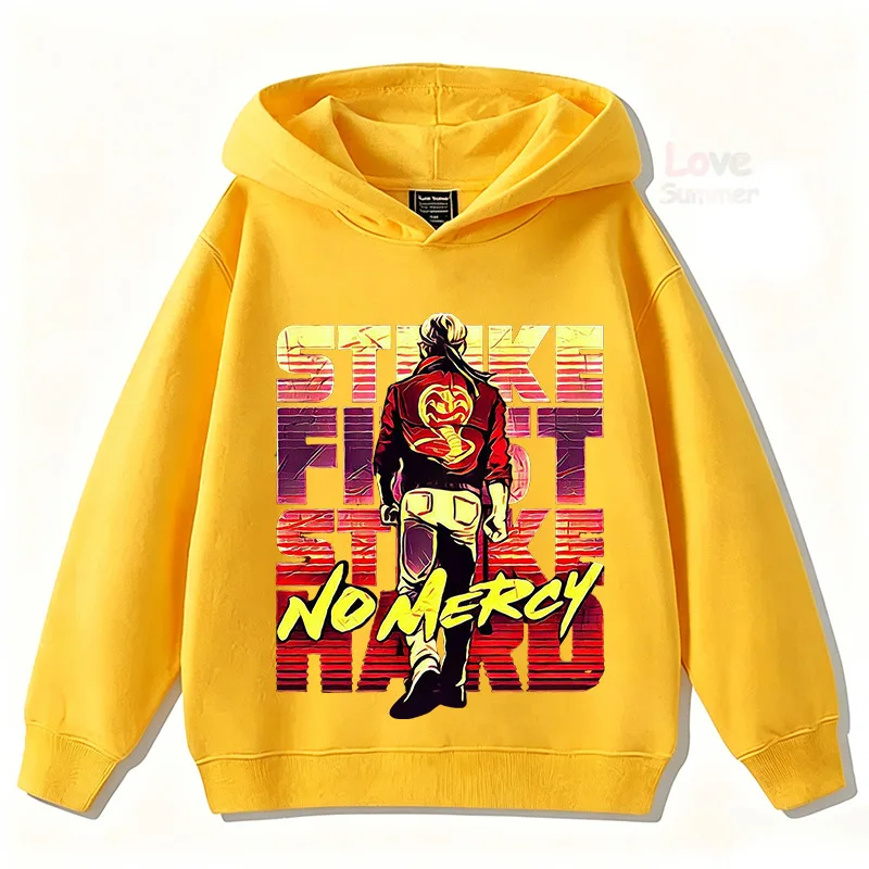 Herbst Cobra Kai Lustige Kinder-Hoodies, Kinder-Sweatshirt, Streetwear für Jungen und Mädchen, Grafik, lässiger Sport-Pullover – Detail 14