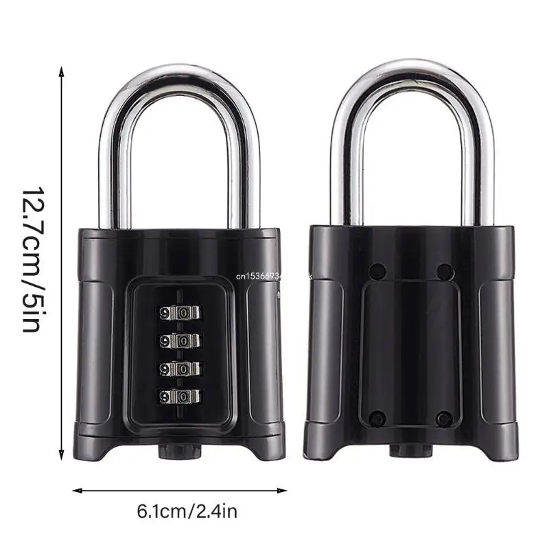 4 Digit Combination Lock Heavy Duty Security Padlock Waterproofs Safely Code Lock
