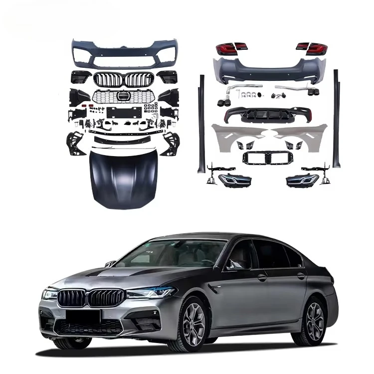 

5 Series F10 F11 F18 Upgrade G30 LCI M5 Style Front and rear bumpers Headlights Taillights Hood Full Body Kit