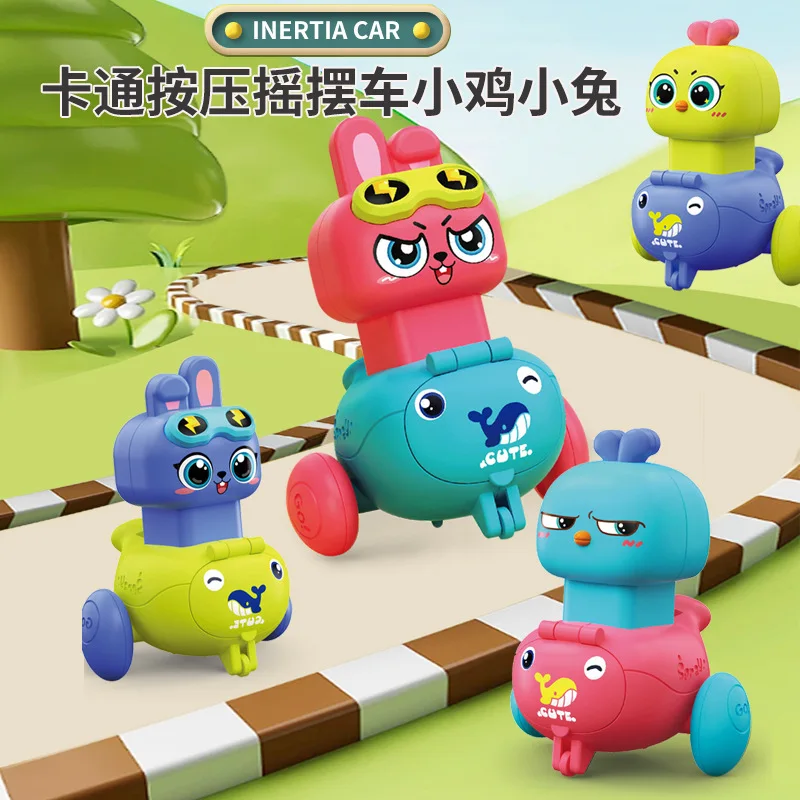 子供の慣性おもちゃの車かわいいバニー慣性スクーターおもちゃ男の子ミニプルカー 0-3rd 誕生日ギフトおもちゃ B238