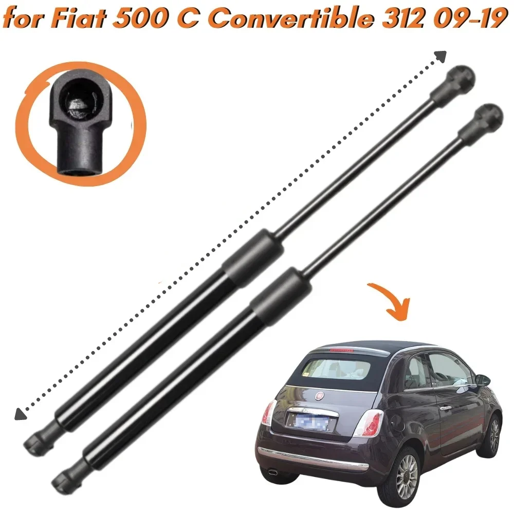 

Qty(2) Trunk Strut for Fiat 500 C Convertible (312) 2009-2019 51839496 51859965 Rear Tailgate Boot Lift Support Gas Spring Shock