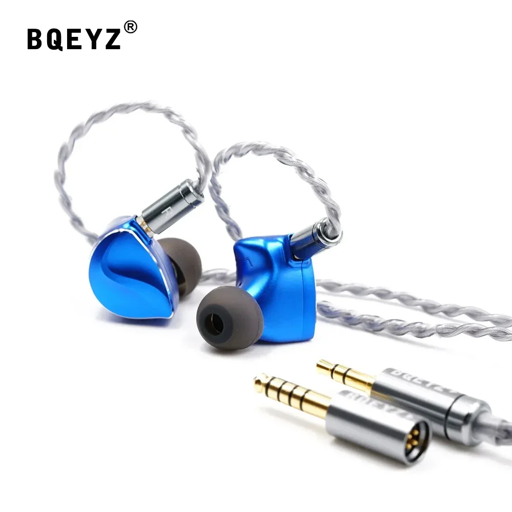 Bqeyz-インイヤーイヤホン,ウィンターヘッドフォン,超骨伝導,3.5mm, 4.4mm,1dd 1bc,hifiダイナミックドライバー,pztモニター,取り外し可能,0.78mm, 2ピン