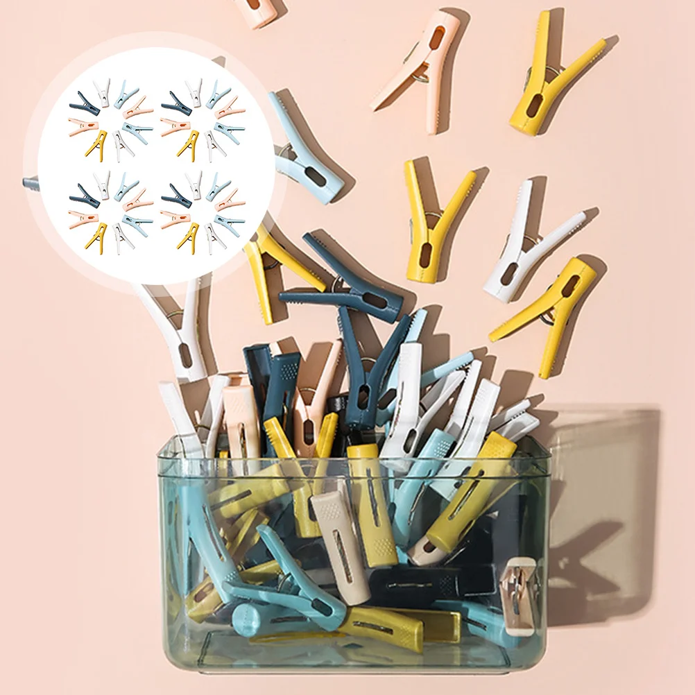 

30Pcs Windproof Clothespins Plastic Quilt Clamp Strong Clothespins Clip Multipurpose for Beach Towels and Hats