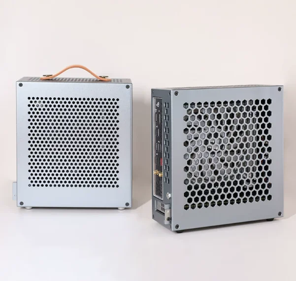 Bug-1 DDC-ATX Power Supply Compatible Half-Height Mini ITX Aluminum Alloy Barebone Case, Soft Router Enclosure