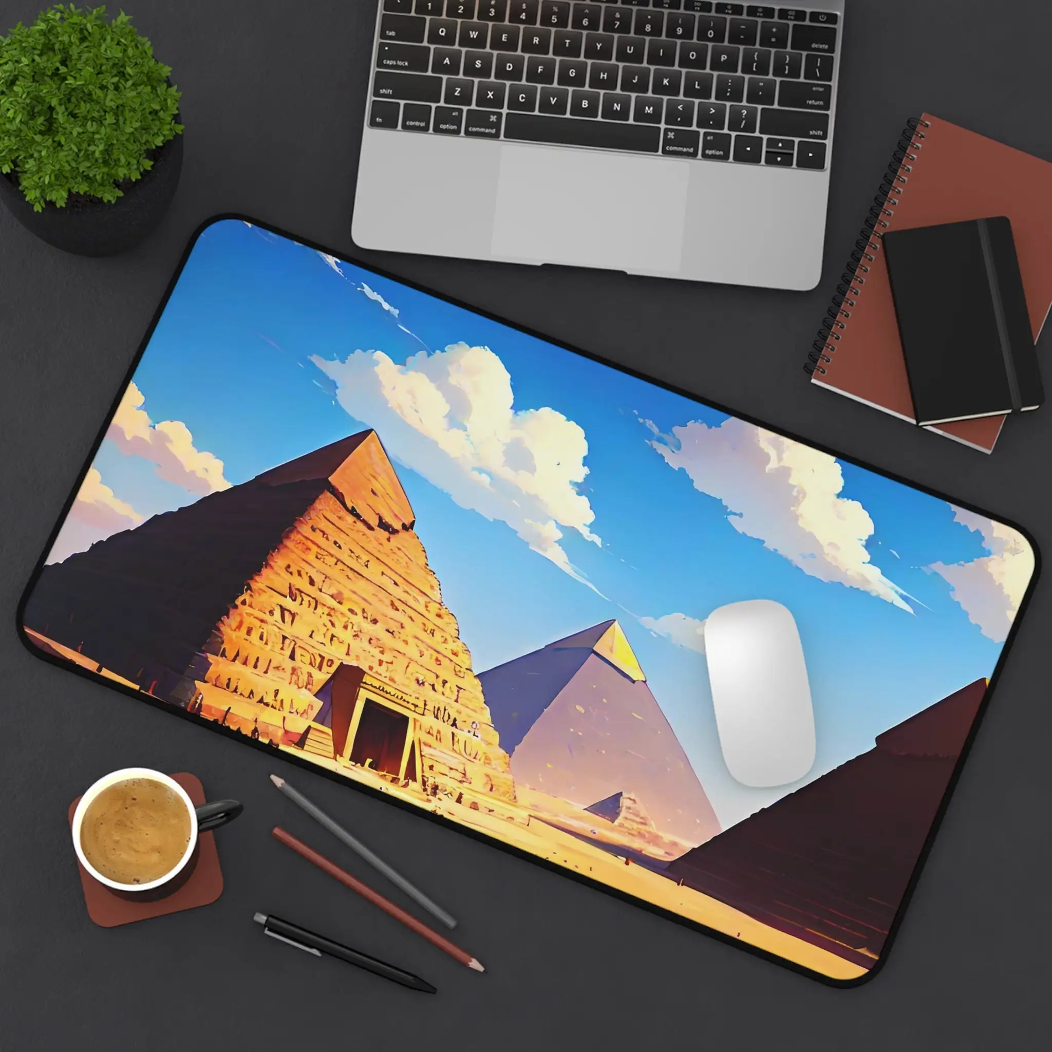 

Pyramid Desk Mat, Non-slip and Waterproof Gaming Mouse Pad, Office and Gaming Desk Decoration Mat, A Perfect Gift for Friends.