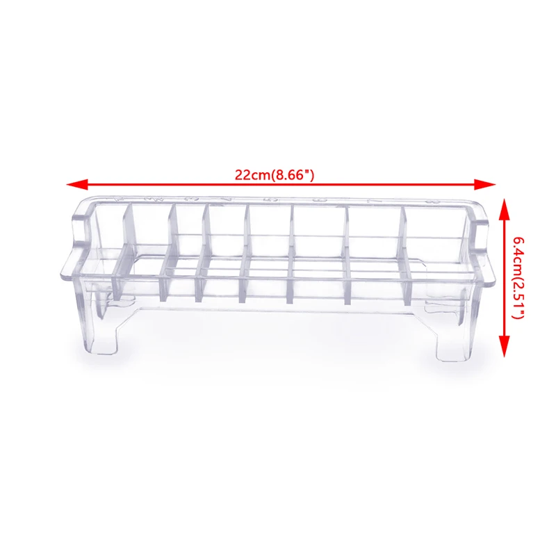 Caja de almacenamiento de Peine guía de plástico Rectangular Universal, Barbero, peluquería, cortadora de pelo eléctrica, límite de peine, organizador, contenedor