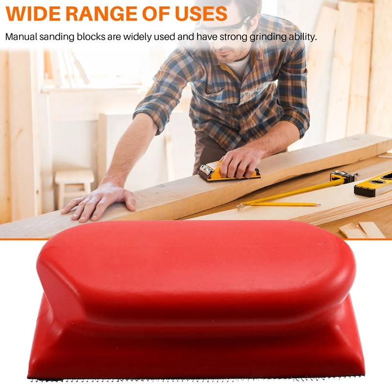 ABPP-Blocchi abrasivi a mano 16 pezzi, kit di tamponi abrasivi per contorni, tamponi abrasivi abrasivi con gancio e anello per levigare mobili in legno
