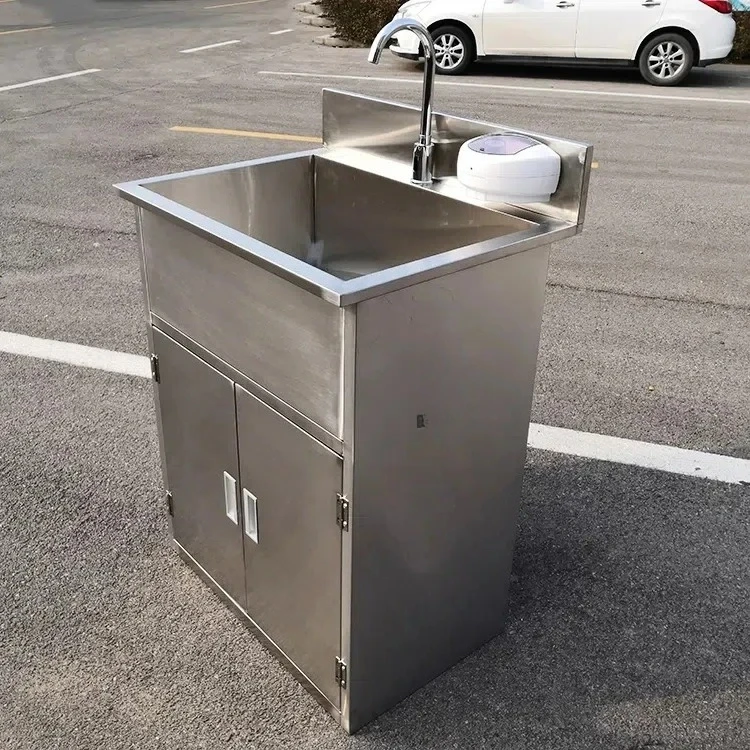 EUR VET 304 Stainless Steel Medical Scrub Sink Veterinary Equipment 2 Sets Wash Basins