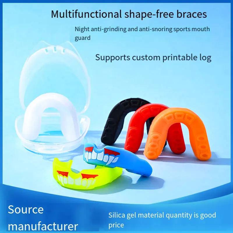Sports Mouth Guards Shaping-free Food-grade Silicone Products Sanda Taekwondo Adult Mouth Guards Boxing Braces